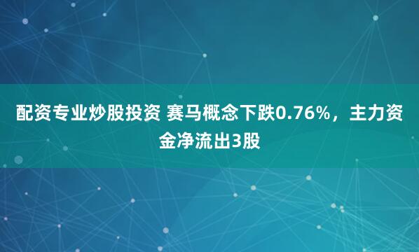 配资专业炒股投资 赛马概念下跌0.76%，主力资金净流出3股